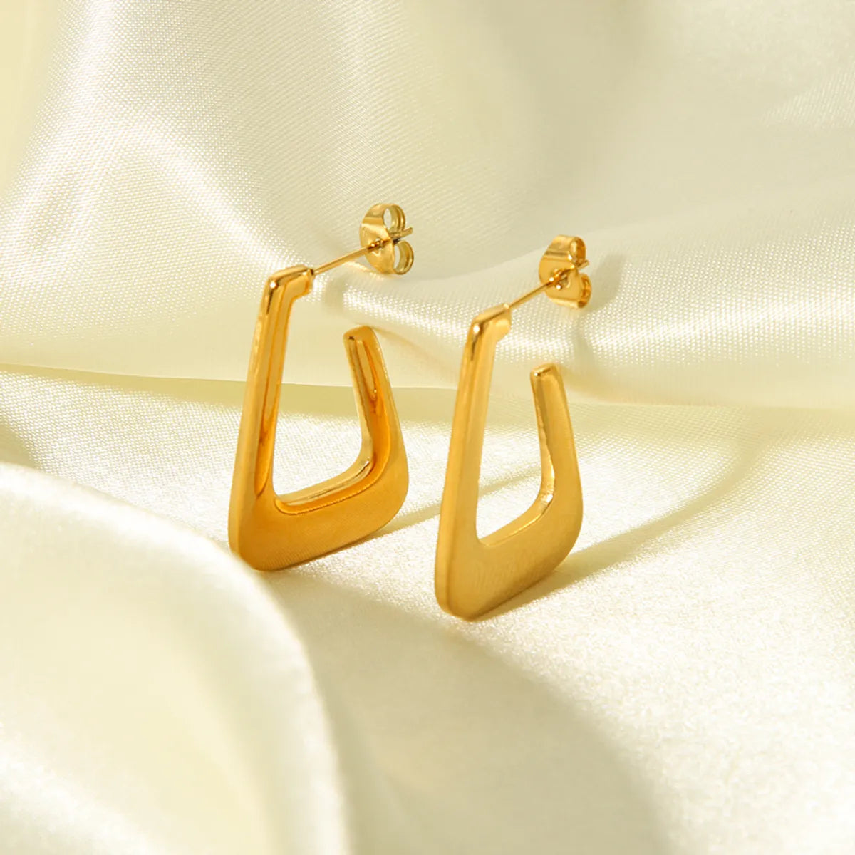 Dazzling Gold Earrings-1 Pair Ig Style Nordic Style Geometric Plating Stainless Steel 18k Gold Plated Ear Studs