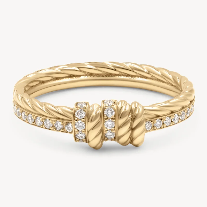 Elegant Diamond Ring-Diamond Bind Ring