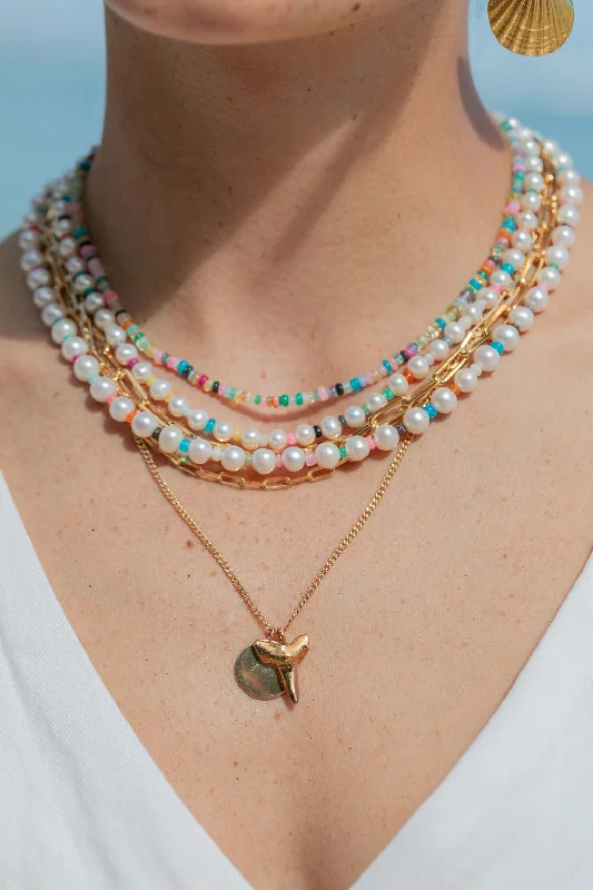 Sale - Rainbow Mixed Opal Necklace - Kalei