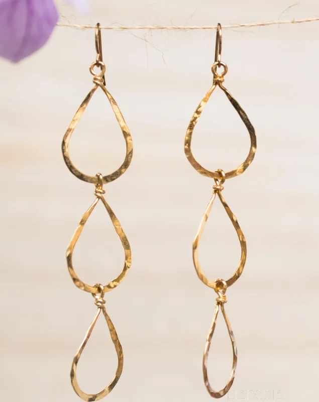 Beaded Dangle Earrings-Ana Paula Tear Drop Earrings ~Gold Plated or Silver Plated ~ SME008