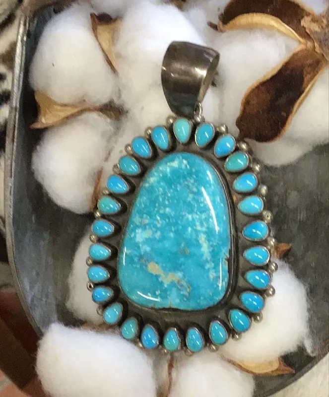 Turquoise & Sterling Silver Pendant