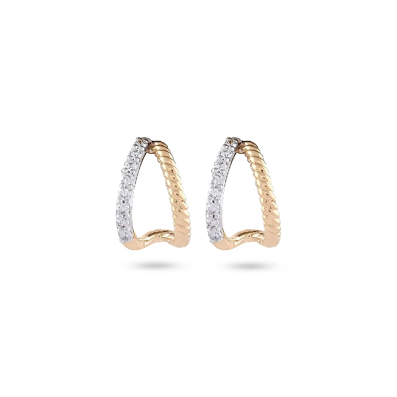 Funky Earrings for Teens-Rope Diamond Bali