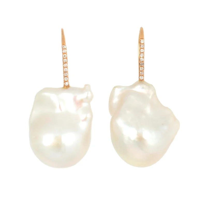 Pearl and Gold Earrings-Pearl Drop Earrings