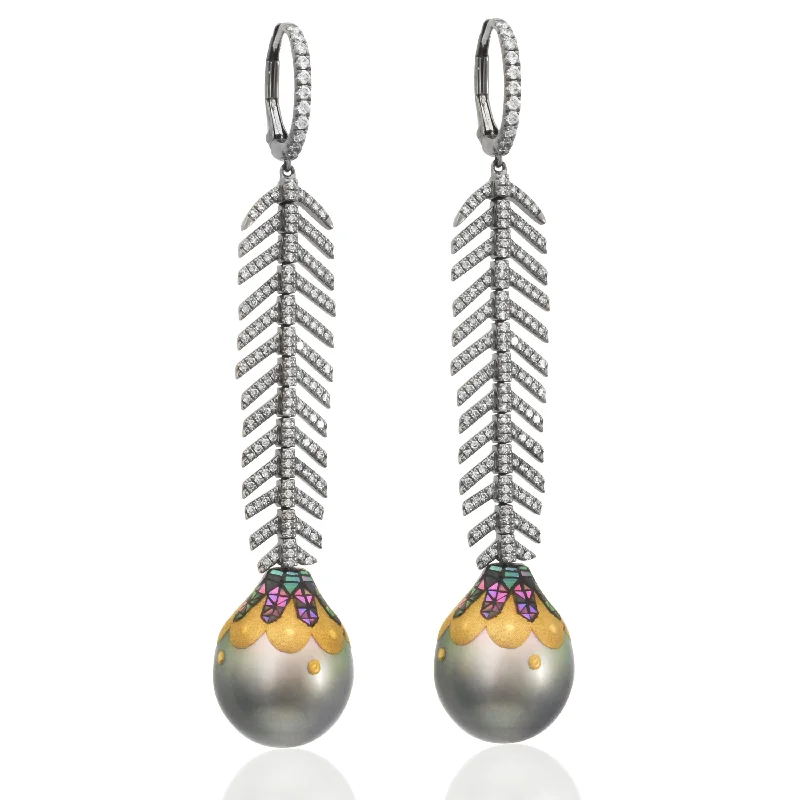 Luxury Drop Earrings-Pearl Drop Earrings