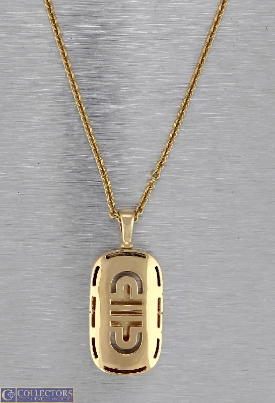 Vintage Estate Bvlgari 18K 750 Yellow Gold 18.00" Parentesi Pendant Necklace