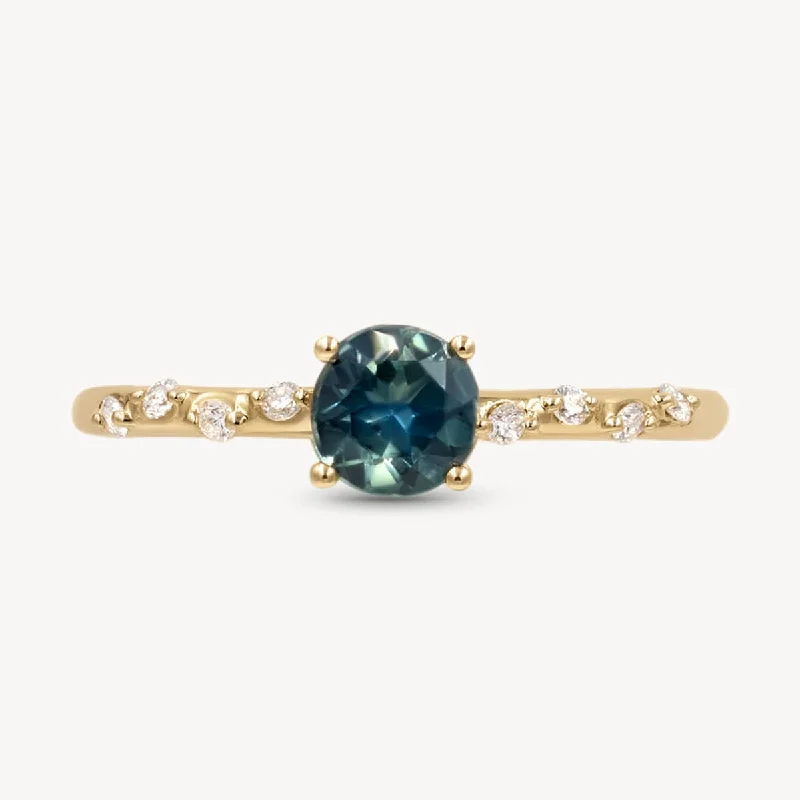 Birthstone Engagement Ring-Starry Ocean Blues Ring