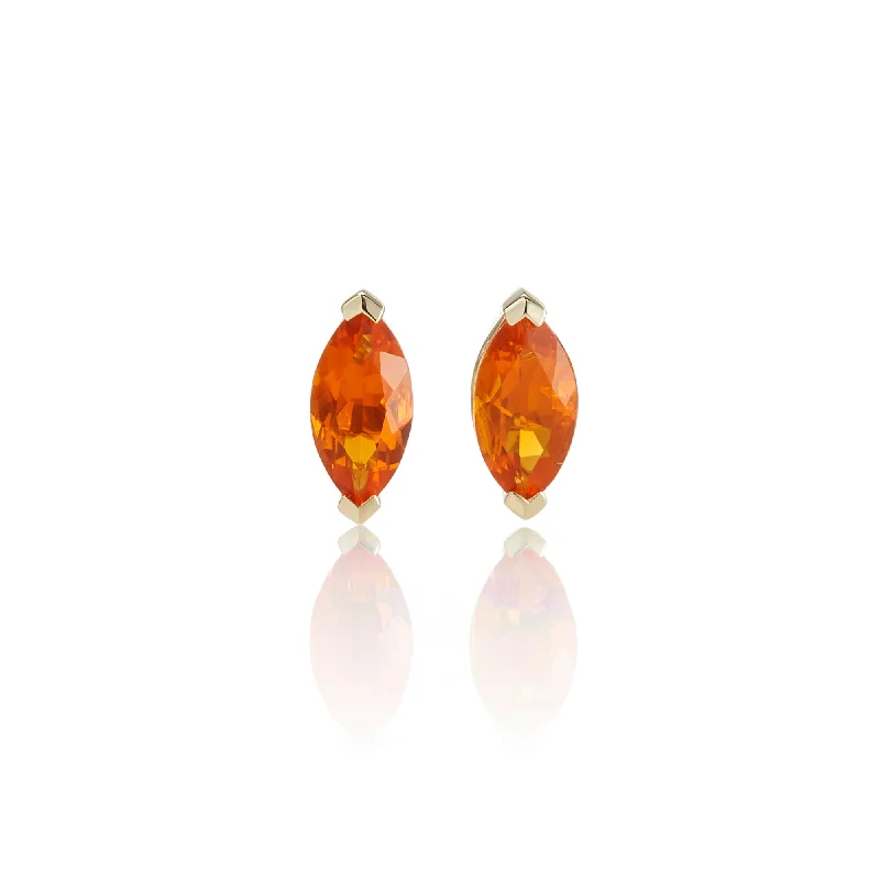 Casual Earrings for Women-Fire Opal Marquis Stud Earrings