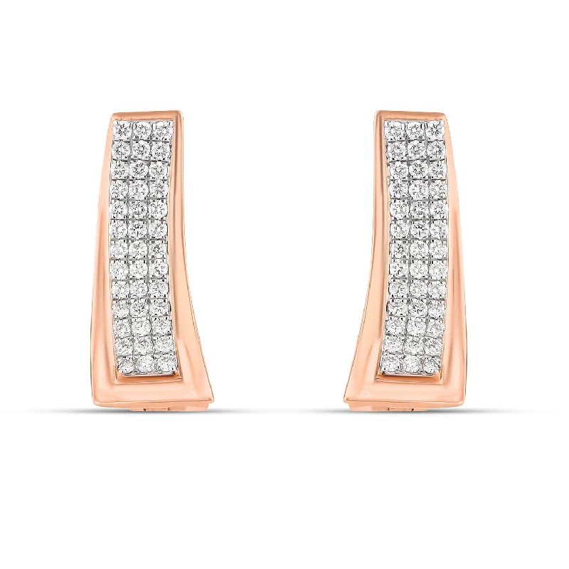 Custom Engraved Earrings-Long Diamond Bar Earrings