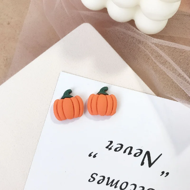 Pumpkin Stud Earrings