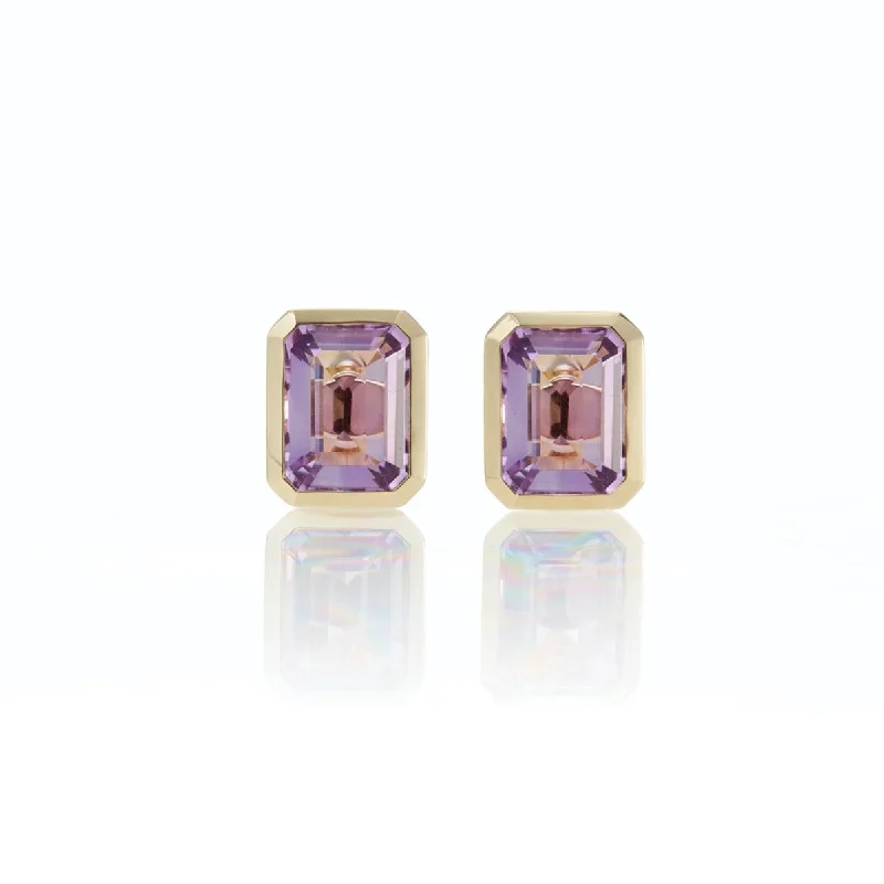 Cute Stud Earrings for Teenagers-Newport Earrings in Amethyst