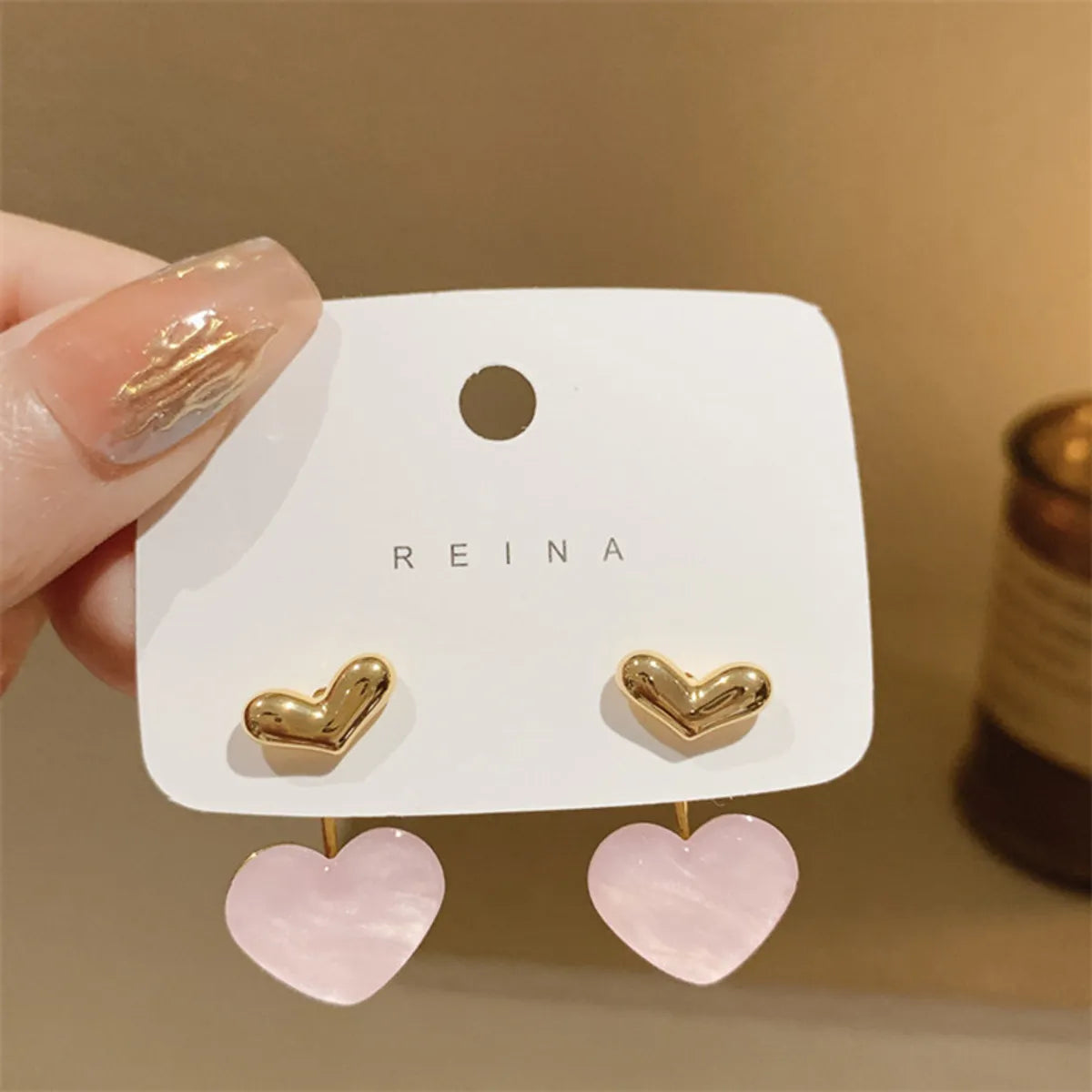 Casual Earrings for Women-1 Pair Sweet Heart Shape Plating Copper Ear Studs