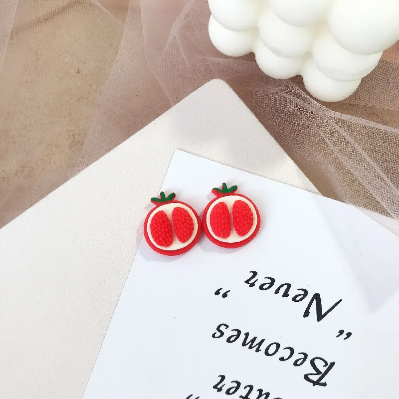 Pomegranate Ear Studs