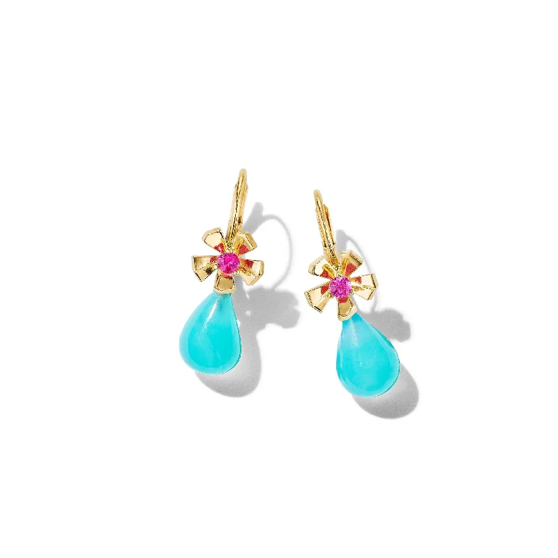 Cute Butterfly Earrings-Wonderland Teardrop Peruvian Opal Earrings