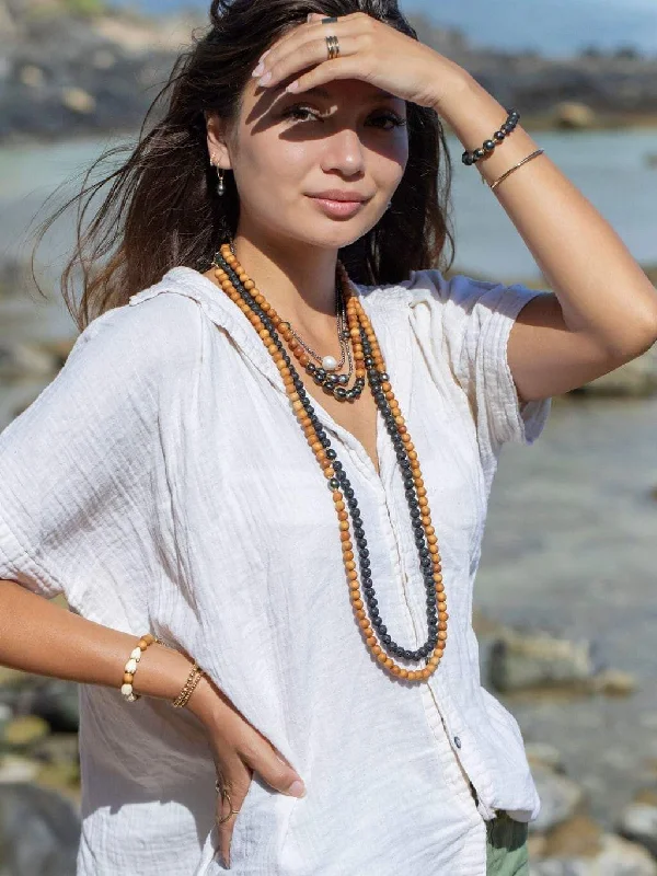 Long Lava Tahitian Pearl Necklace - Ainalani