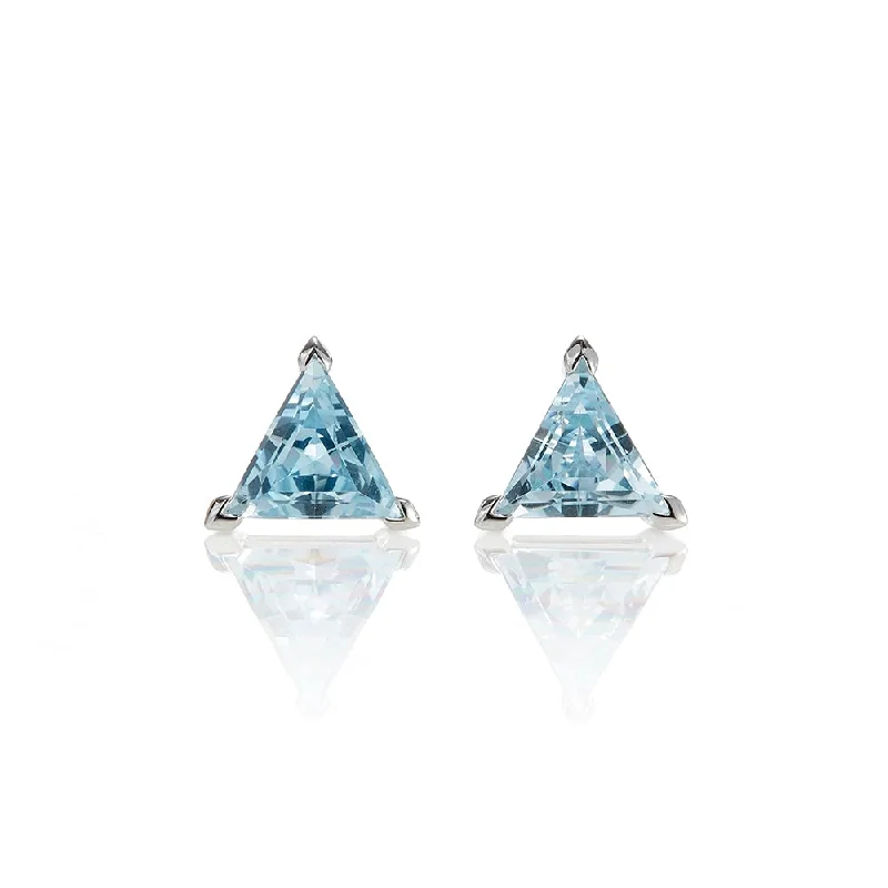 Diamond Stud Earrings-Bermuda Earrings in Sky Blue Topaz