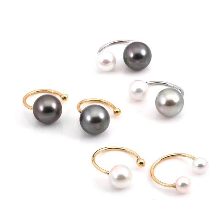 Trendy Earrings for Bridesmaids-Pearl Ear Cuff