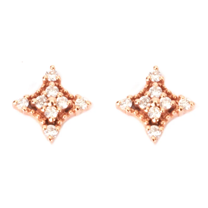 Elegant Gemstone Earrings-Diamond Studs