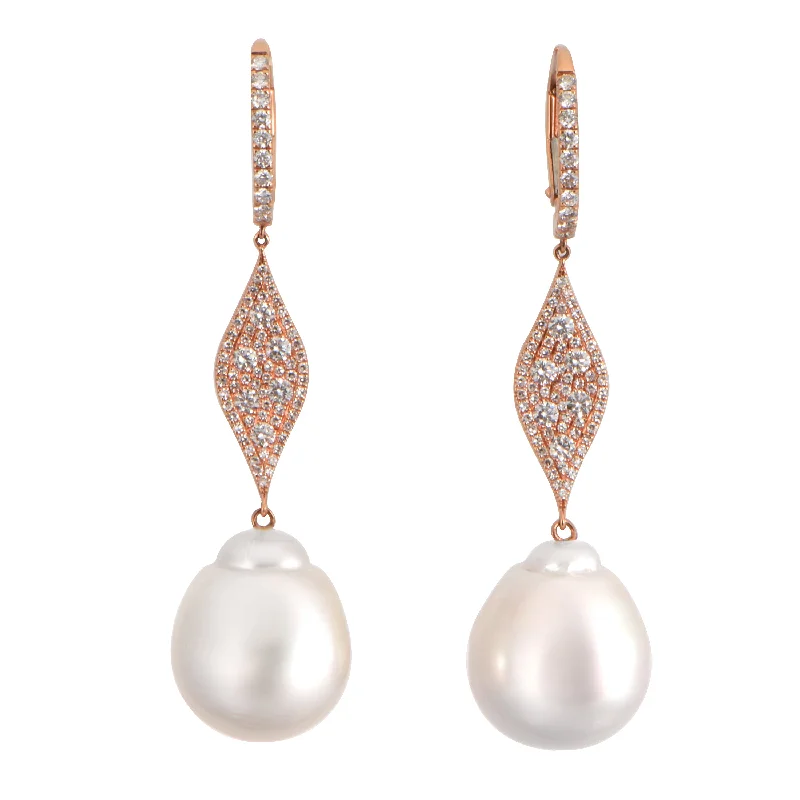 Beaded Dangle Earrings-Pearl Drop Earrings